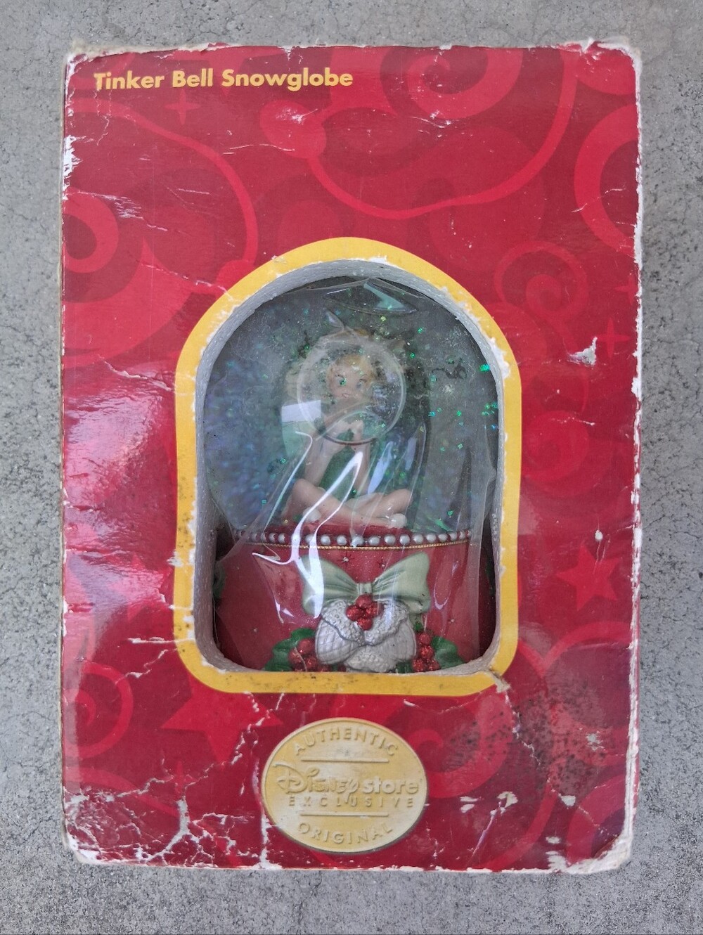 NEW Disney Tinker Bell Red Holiday Snow Globe - Disney